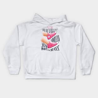 You never know unless you walk in my shoes Kids Hoodie